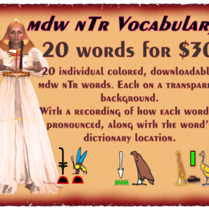 Mdw Ntr Vocabulary - Seba Bonotchi Montgomery