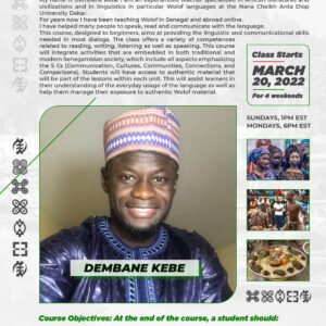 Introduction to Wolof - Dembane Kebe