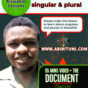 Umoja na Wingi - singular and plural in Kiswahili
