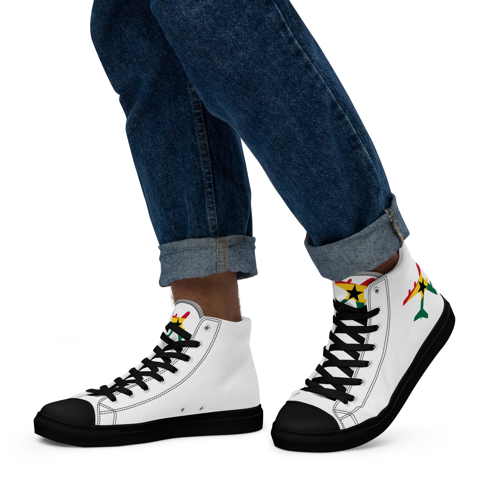 R2GH.com Men’s high top canvas shoes - Image 2