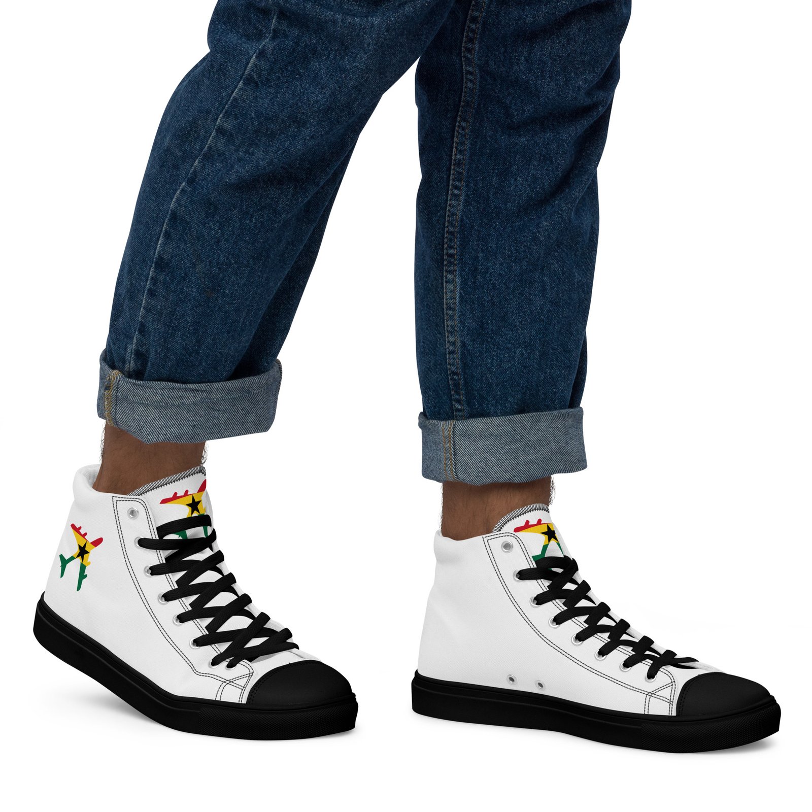R2GH.com Men’s high top canvas shoes - Image 3